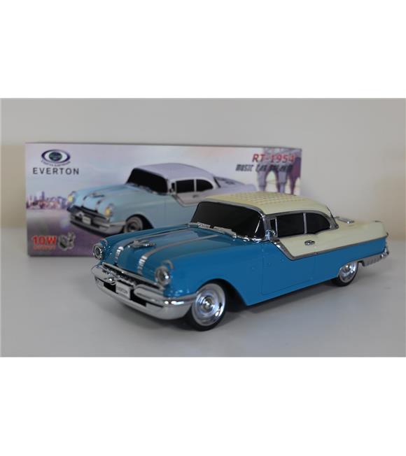 EVERTON RT-1954 Mavi Arabalı Bluetooth Fm-Usb-Tf-Aux Şarjlı Nostaljik Radyo