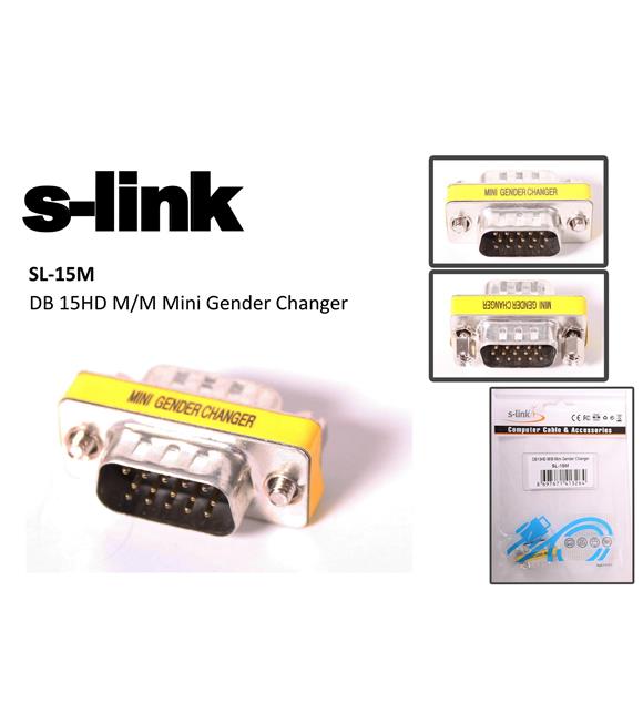 S-link sl-15m Vga erkek-erkek 15pin Dönüştürücü