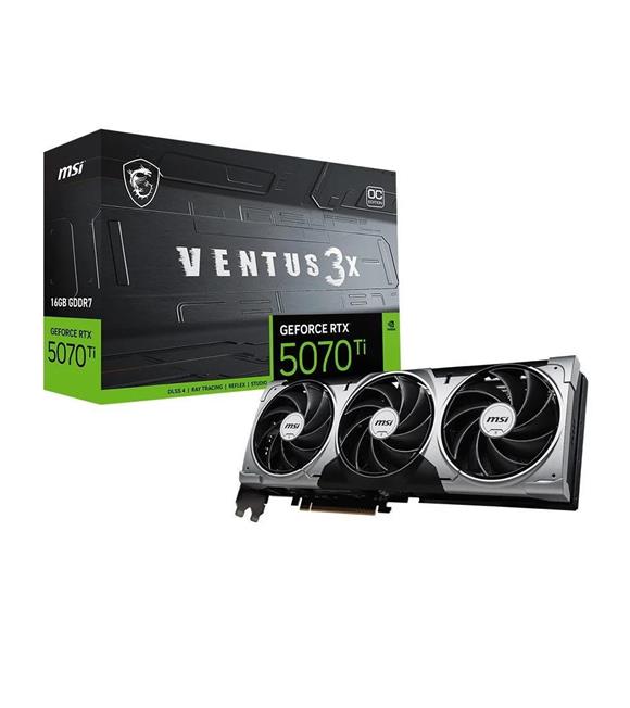 Msi GeForce RTX5070TI 16G VENTUS 3X OC 16GB GDDR7 256 Bit DLSS 4 Ekran Kartı
