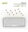 Acer OKR220 Beyaz MultiDevice Dual Mode 2.4GHZ Bluetooth Klavye (Smart Tv)(Android)