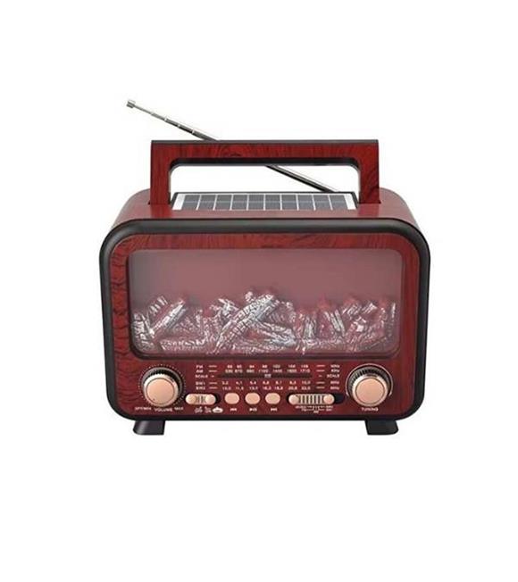 Everton Rt-754  Bluetooth Fm-Usb-Tf-Aux  Şarjlı Nostaljik Radyo (Solar Panel)