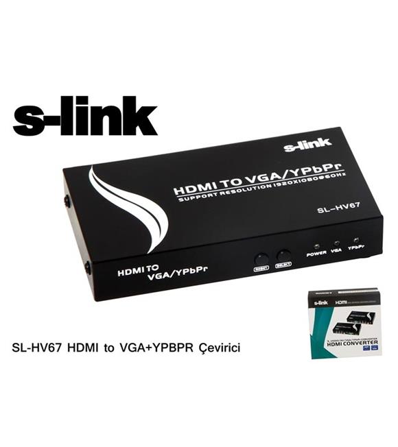 S-link sl-hv67 Hdmı To Vga+ypbpr Çevirici Adaptör