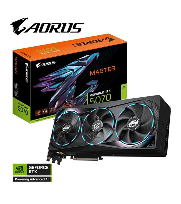 Gigabyte Aorus GeForce RTX5070 Master 12GB 192bit GDDR7 GV-N5070AORUS M-12GD Ekran Kartı