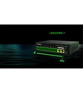 Tenda S110GPC 10 Port 8 Port Poe+ 10-100 Mbps + 2 Port 10-100-1000 Uplink Switch Çelik Kasa