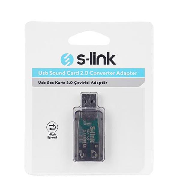 S-link SLX-U51 Usb Ses Kartı 2.0 Çevirici Adaptör
