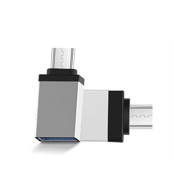 S-link SL-TAOTG25 Gümüş Metal Gövde Usb F to Micro Usb m Otg Çevirici