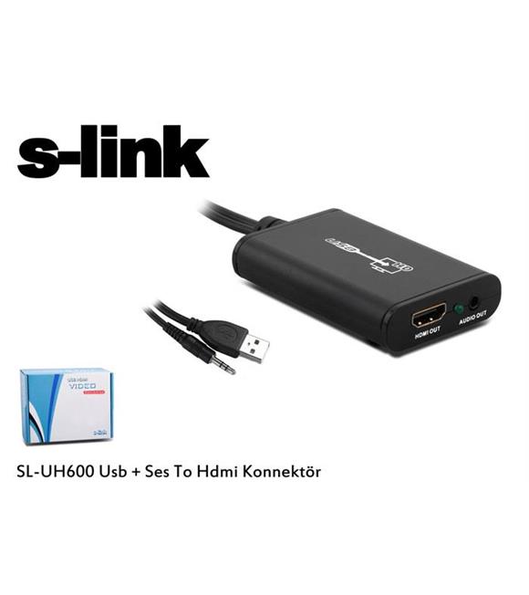 S-link SL-UH600 Usb + Ses to Hdmı Çevirici