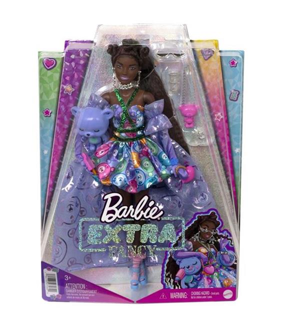 Barbie Extra Fancy Mor Kostümlü Bebek