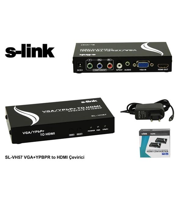 S-link SL-VH57 Vga+Ypbpr To Hdmı Çevirici