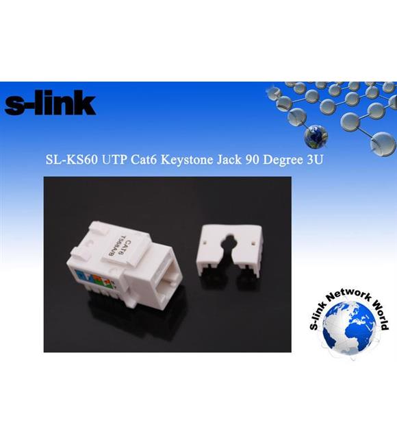 S-link SL-KS60 UTP CAT6 Kestone Jack3U 90 Der