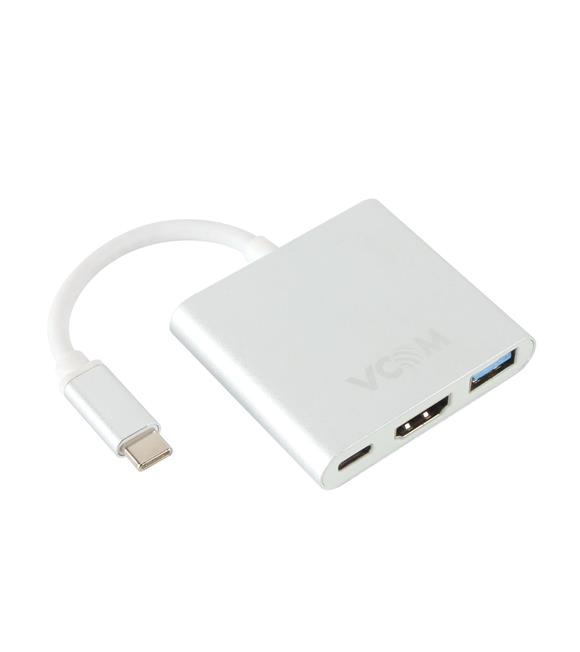 Vcom CU427M Type-C-M To Hdmi-F Usb 3.0-F Type-C-F Çevirici