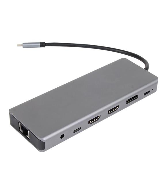 Vcom CU4706 Type-C To HDMI-2+DP+USB3.0-3+TYPE C+USB2.0+RJ45+SD2.0+TF2.0+PD+DC 3.5mm 13 in 1 Çevirici_1