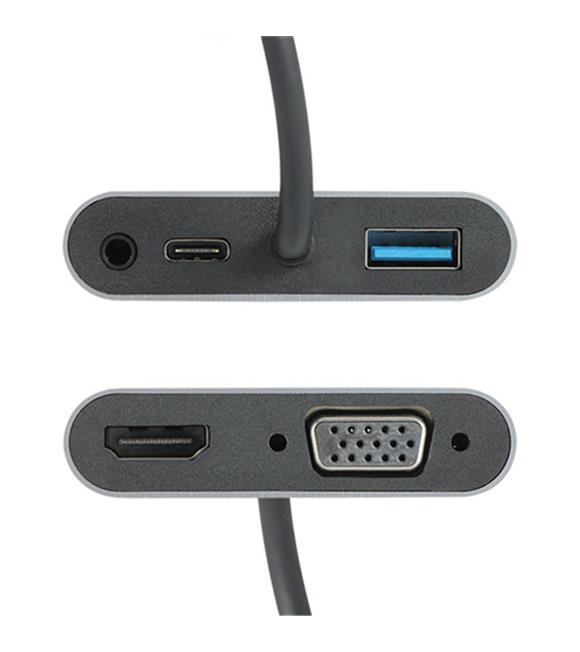 Vcom CU4511 Type-C To Hdmi+Vga+Usb 3+3.5mm Aux+ Type-C Çevirici