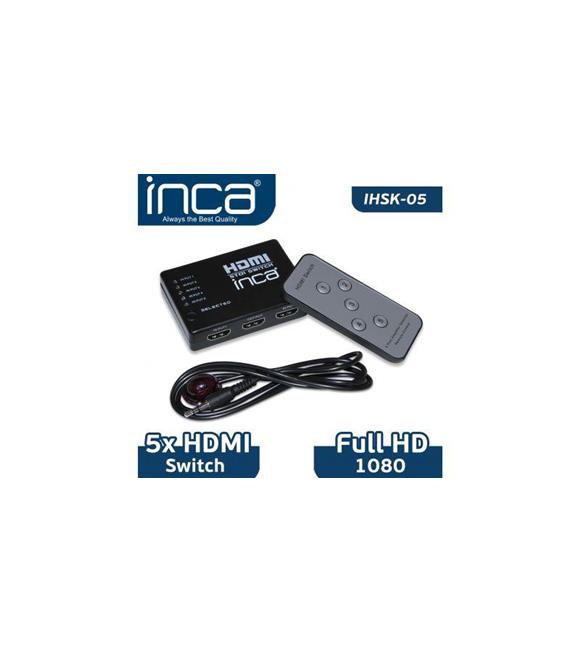 Inca ıhsk-05 Fullhd5 Giriş 1 Çıkış Uzaktan Kumandalı Hdmi Switch