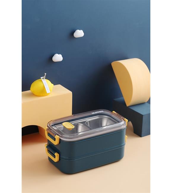 Vagonlife VGN363 1400ml Lacivert Çelik Saklama Kabı