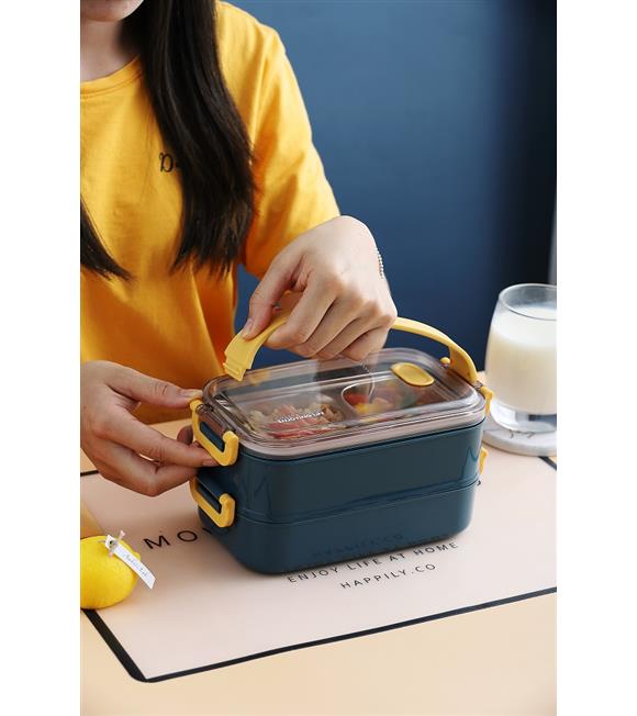 Vagonlife VGN363 1400ml Lacivert Çelik Saklama Kabı