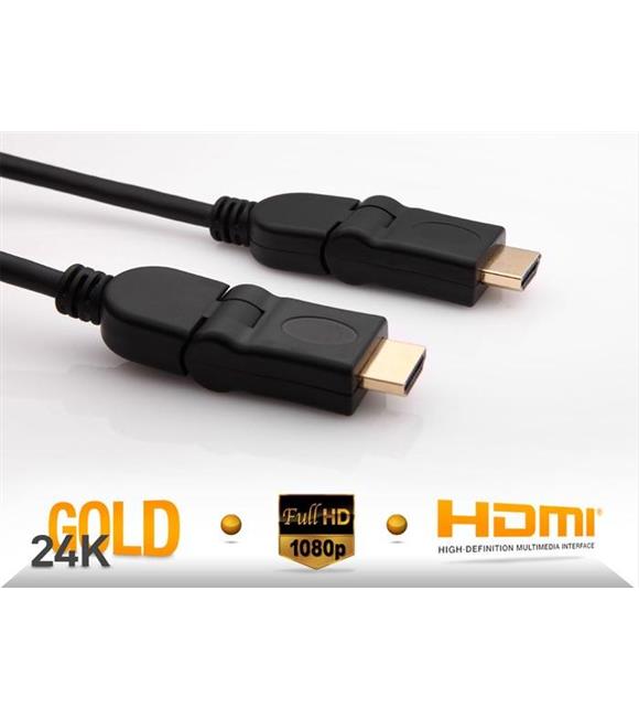 S-link SLX-318 HDMI M-M 5m Altın Uçlu 24K + L Kon. 1.4 Ver. 3D Kablo