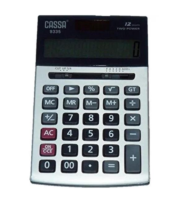 Cassa Hesap Makinesi Elektronik 12 Hane Siyah 9335