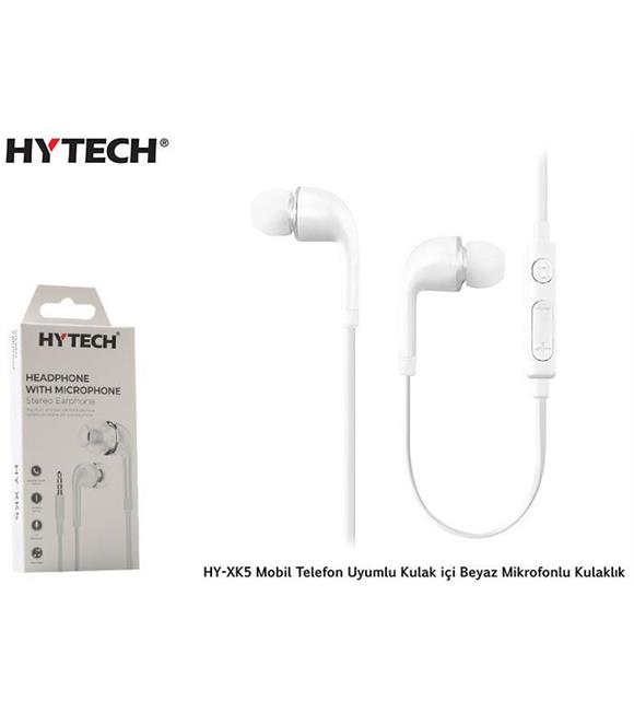 Hytech HY-XK5 Kulak içi Beyaz Mikrofonlu kulaklık