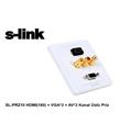 S-link  SL-PRZ10 Hdmı(180) + vga-2 + av-2 Kanal Üst Priz