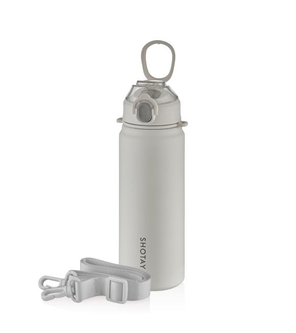 Shotay ST-8228 750ml Gri Pipetli Şeffaf Kapaklı Çelik Termos