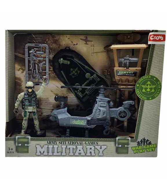 Ctoy Oyuncak Helikopterli Asker Seti CTOY-F14-1A