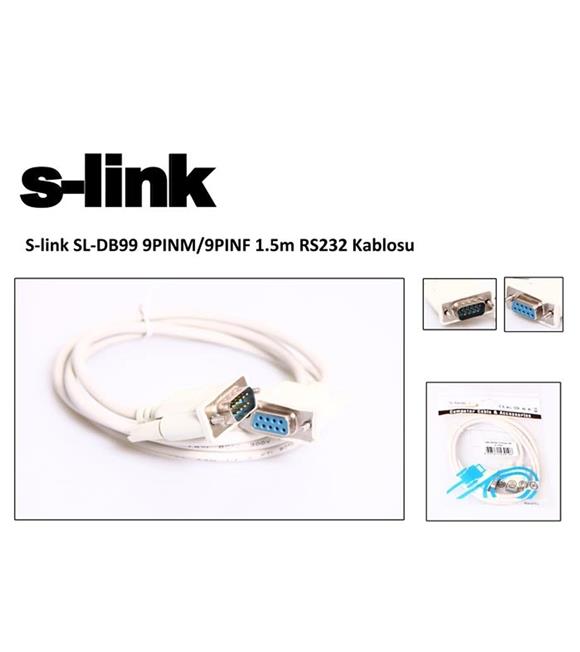 S-link SL-DB99 rs232 Dişi To Erkek Kablo 1,5mt