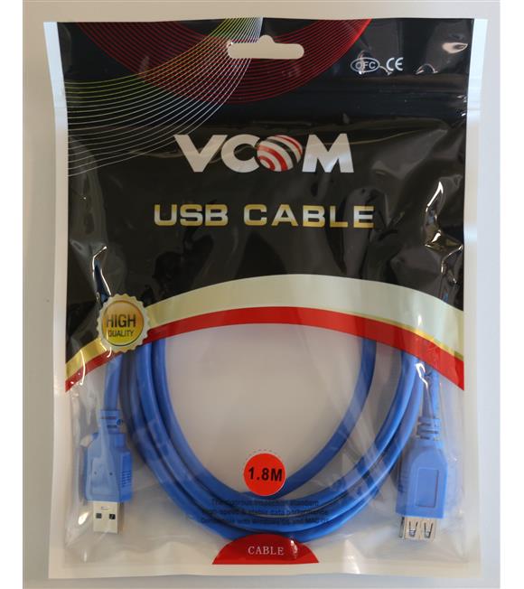 Vcom CU302-1.8mt Mavi Usb 3.0 Uzatma Kablosu_1