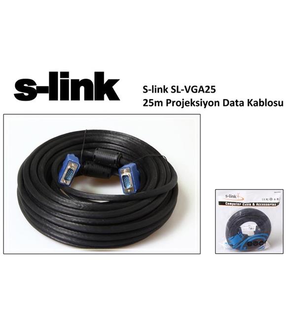 S-link SL-VGA25 25mt Ekran Kartı e-e Data Kablosu