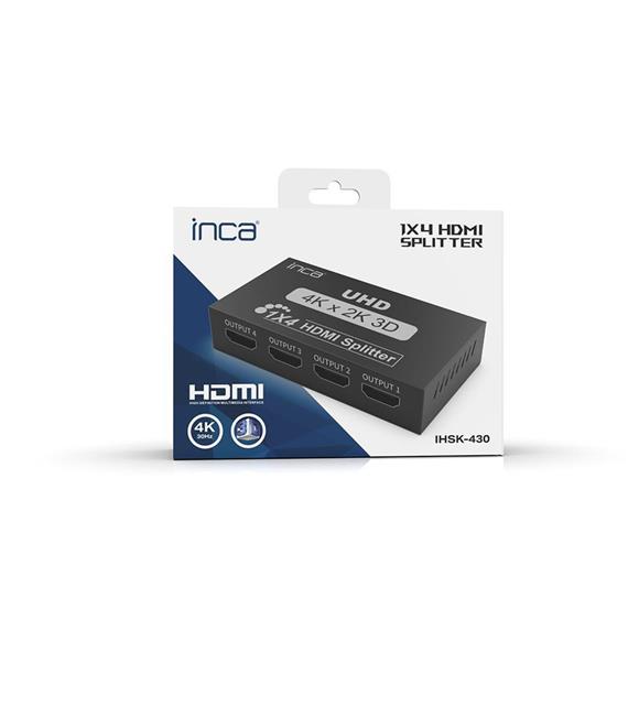 Inca IHSK-430 Hdmı Splitter 1 İn 4Out 4K@30Hz Switch (Giriş 1 HDMI,Çıkış 4 HDMI)