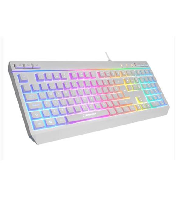 Rampage KM-R57  Beyaz RGB Aydınlatmalı Q Oyuncu Multmedia Klavye ve 12800 DPI Mouse Gaming Set