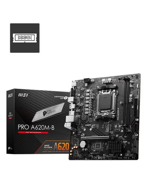 Msı Pro A620M-B AMD A620 AM5 Soket DDR5 6800(OC)MHz mATX Anakart