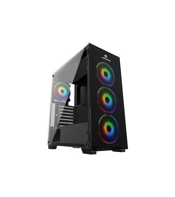GameboosterGB-PE05B 600w 80+ USB3.0 Full Siyah Tempered Glass RGB Fanlı kasa