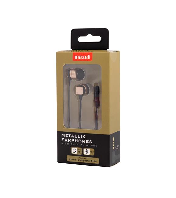 Maxell Metallix Gold Kulakiçi Mikrofonlu Kulaklık Tek Jaklı