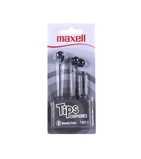Maxell In-Tips Earphones Siyah Kulakiçi Mikrofonlu Kulaklık Tek Jaklı