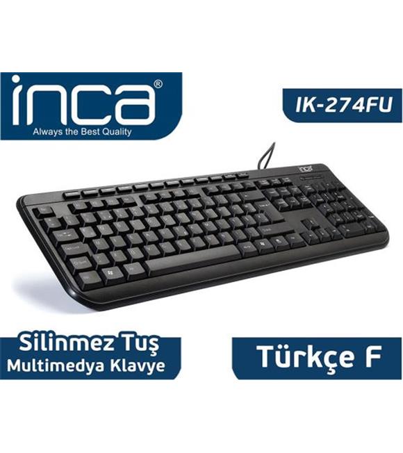 Inca IK-274FU f-usb Multimedya Black Laser Prınt Klavye