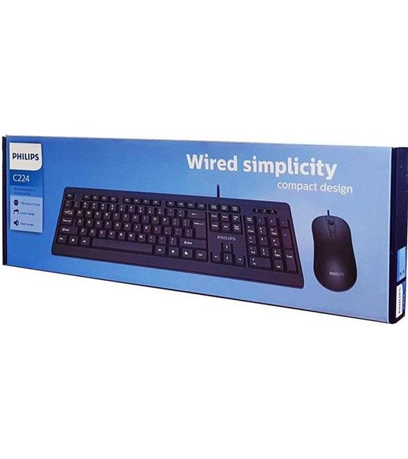 Philips SPT6224 Siyah Usb Q Standart Kablolu Klavye Mouse Set_1