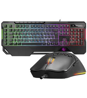 Rampage KM-R96 ELEMENTAL Siyah RGB Aydınlatmalı Q Oyuncu  Klavye ve Mouse Gaming Set 7200dpı