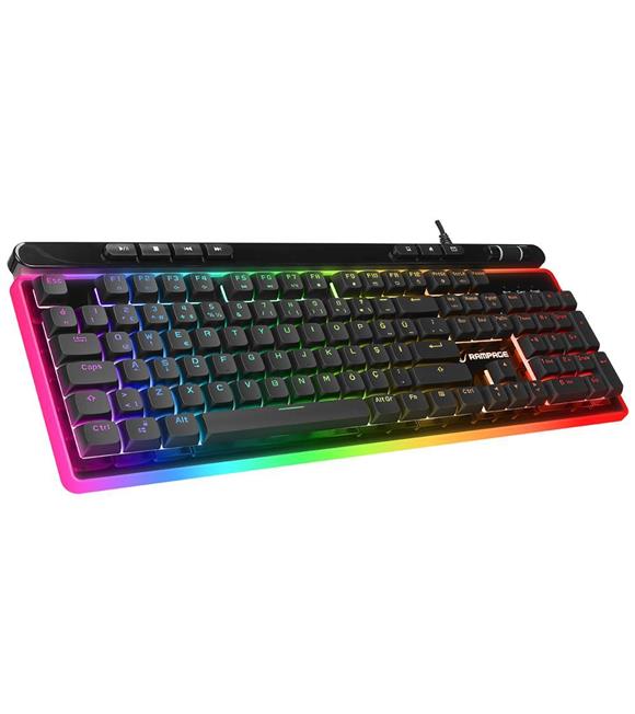 Rampage SHINE K14 Siyah USB RGB Backlight Membrane Gaming Oyuncu Klavye