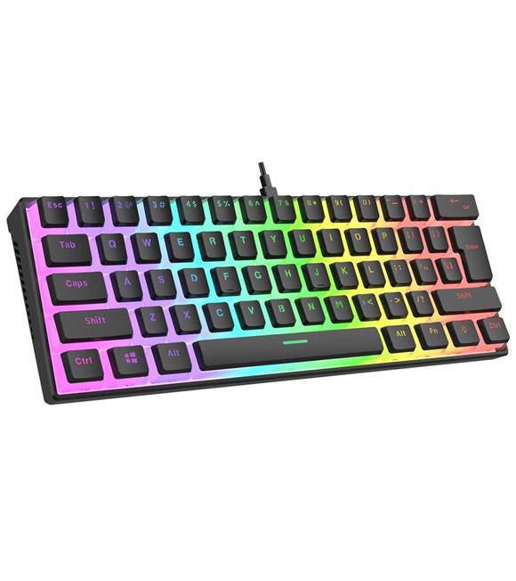 Rampage RADIANT K11 Siyah Type-C Bağlantılı RGB Puding Tuşlu Gaming Oyuncu Klavye