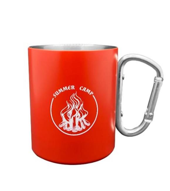ORCAMP Karabina Çelik Kupa Kırmızı 180ml OUT-1850