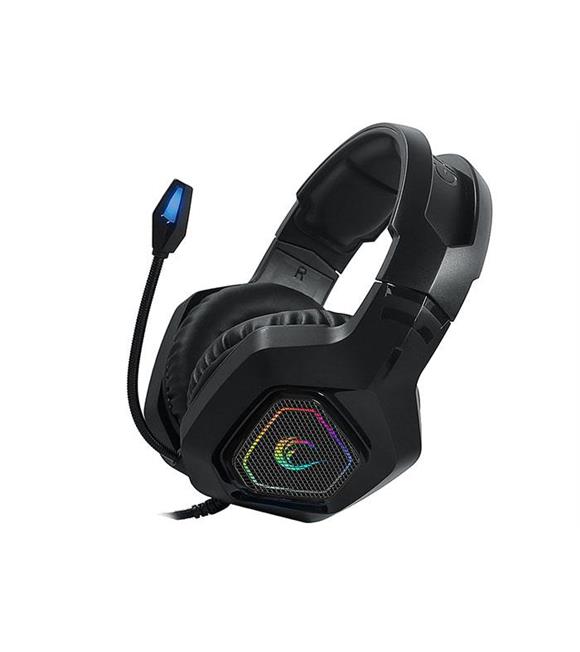 Rampage RM-K8 HAWKER Siyah USB 7,1 Version RGB Ledli Gaming Oyuncu Mikrofonlu Kulaklık