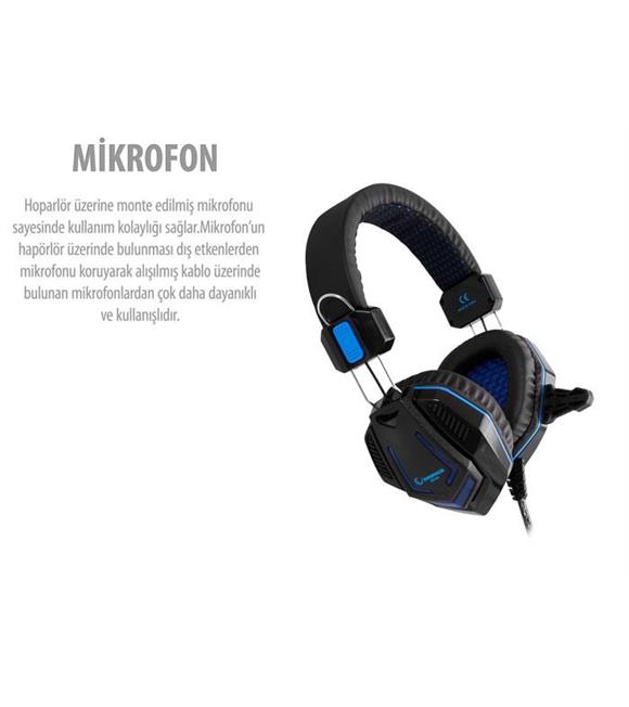 Rampage SN-R4 Siyah Oyuncu Mikrofonlu Kulaklık