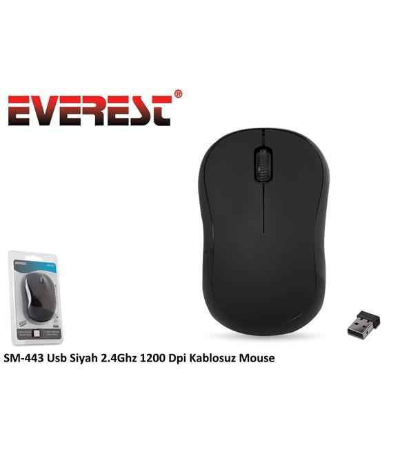 Everest SM-443 Siyah Kablosuz Mouse