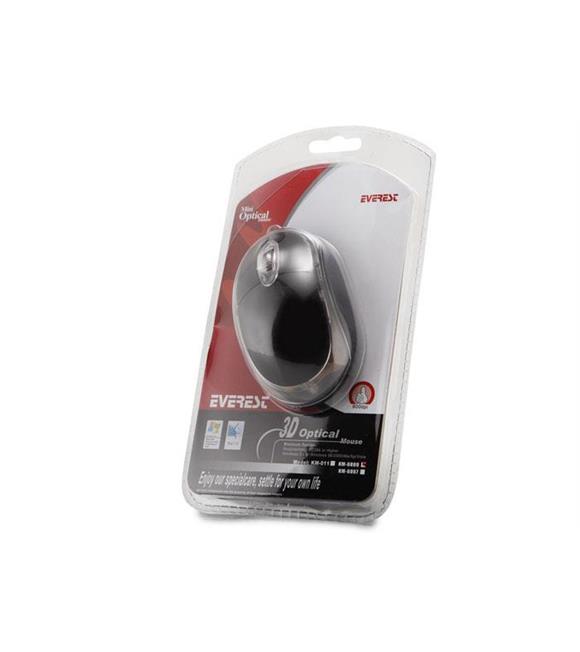 Everest KM-6809 Usb Siyah Işıklı Optik Mouse_1