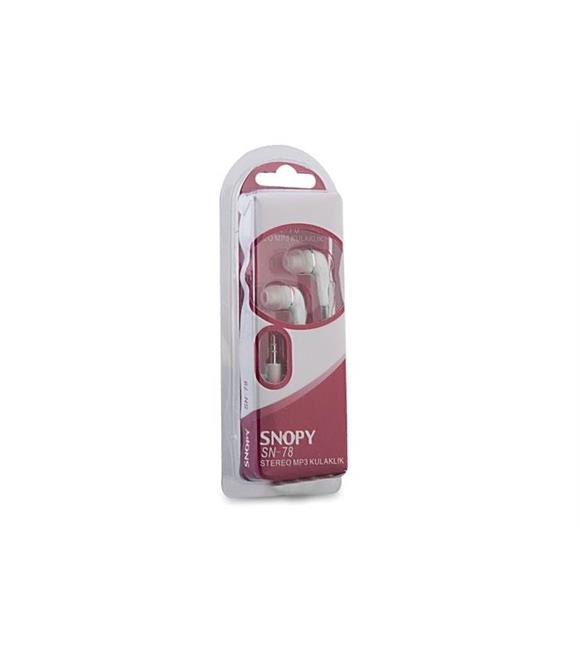 Snopy SN-78 Beyaz Kulak İçi Kulaklık