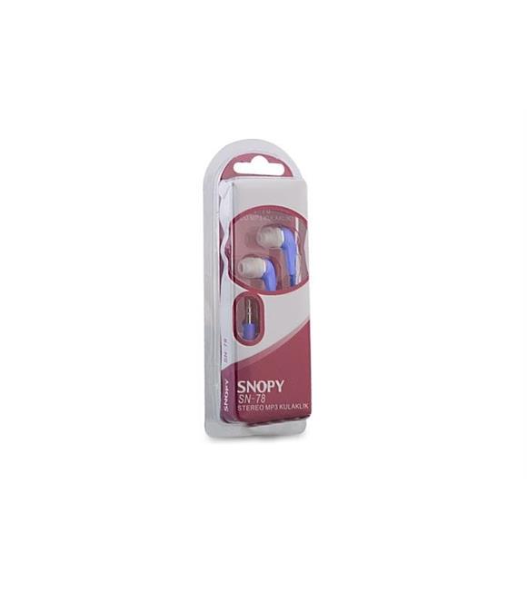 Snopy SN-78 Mavi Kulak İçi Kulaklık