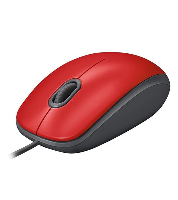 Logitech 910-005489 M110 Kırmızı Silent (Sessiz) Kablolu Optik USB Mouse