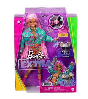 Barbie Extra Pembe Örgü Saçlı Bebek MTL-GXF09