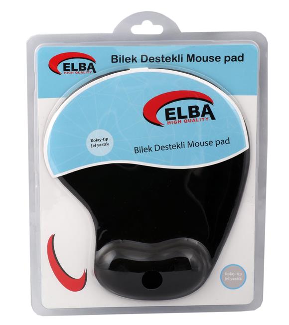 Elba K06152 Bileklikli Jel Mouse Pad Siyah